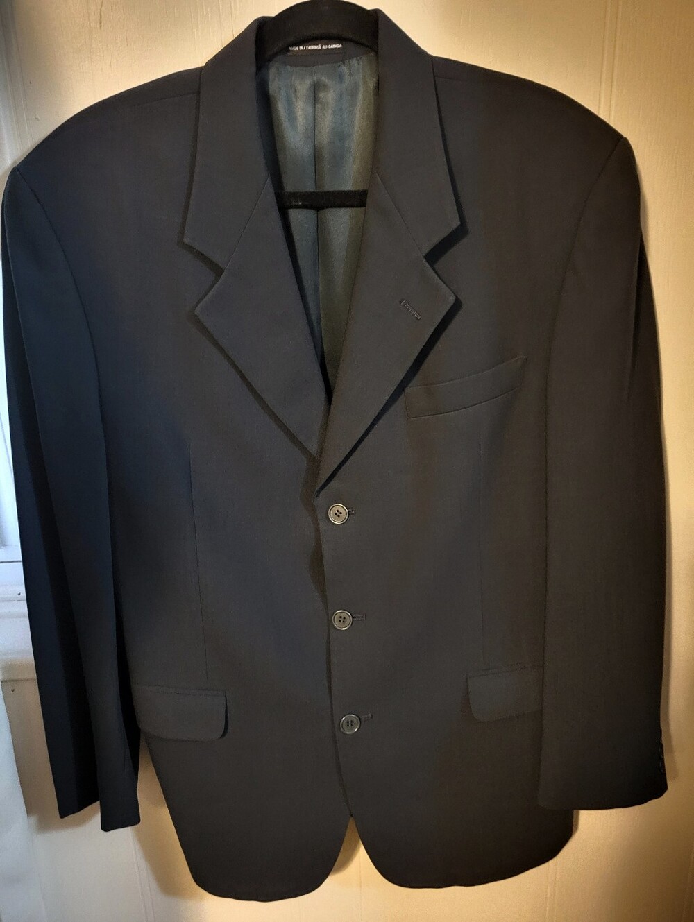 Moores Classic Black Blazer Pure Virgin Wool Sz 40 R